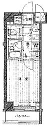 ルーブル武蔵関 1Kの間取図画像