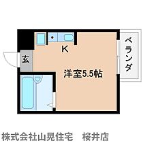 プチコート前田 2B ｜ 奈良県桜井市大字桜井（賃貸マンション1R・2階・20.29㎡） その2