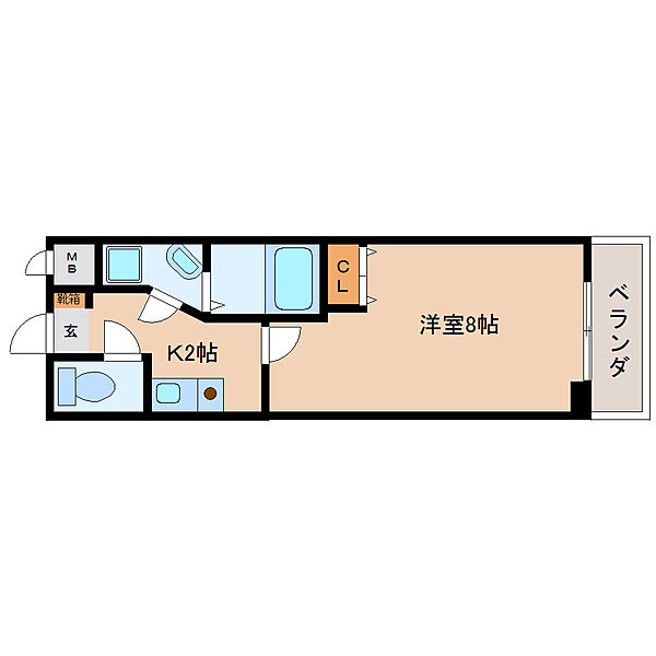 奈良県大和郡山市高田町(賃貸マンション1K・1階・23.40㎡)の写真 その2