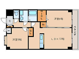 奈良県大和郡山市筒井町（賃貸マンション2LDK・2階・59.88㎡） その2