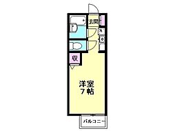 センティアム三町 1Kの間取図画像