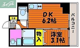 岡山県岡山市北区駅元町（賃貸マンション1DK・3階・27.10㎡） その2