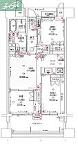 岡山県岡山市北区幸町（賃貸マンション3LDK・11階・61.38㎡） その2