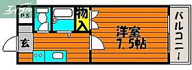 岡山県岡山市北区南方2丁目（賃貸マンション1K・4階・24.75㎡） その2