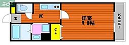 SunStage大和町 1Kの間取図画像