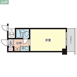 チュリス幸町マンション 1Kの間取図画像