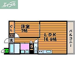アイステージ幸町 1LDKの間取図画像