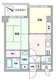 ライオンズマンション仙川 2Kの間取り