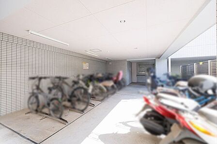 きちんと整頓された自転車置き場。管理状態の良さがうかがえます。※空き状況等は担当までお問い合わせください。
