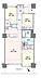 間取り：間取図　専有面積：85.05m2　バルコニー面積：12.12m2　南西向き