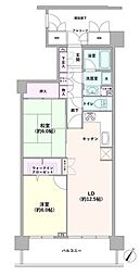 伊勢佐木南パークハウス壱番館 2LDKの間取図画像