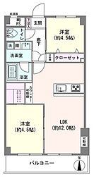 ヴェラハイツ小机 2LDKの間取図画像