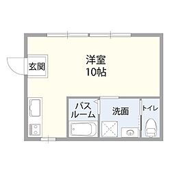 ヘンミ第二ビル ワンルームの間取図画像