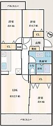 東林間オリエントハウス 3LDKの間取図画像