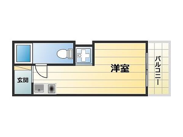 ノベラ中山手 ｜兵庫県神戸市中央区中山手通４丁目(賃貸マンション1R・2階・13.74㎡)の写真 その2