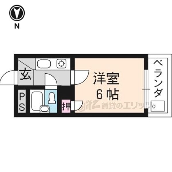 ラ・メゾン・ブランシュ 310｜京都府京都市右京区西院東貝川町(賃貸マンション1K・3階・17.01㎡)の写真 その2