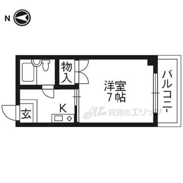 京都府京都市伏見区豊後橋町(賃貸アパート1K・3階・18.20㎡)の写真 その2