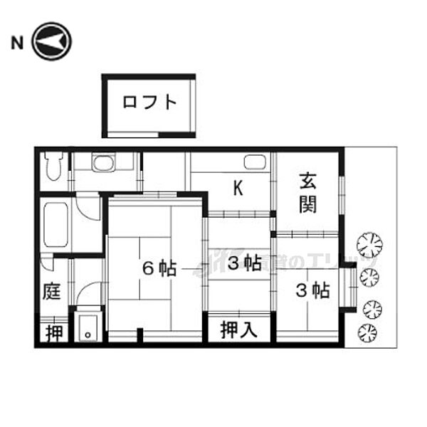 壬生下溝町48-14貸家 ｜京都府京都市中京区壬生下溝町(賃貸一戸建3K・1階・49.47㎡)の写真 その2