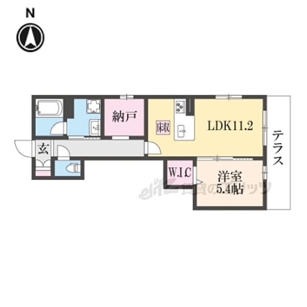 ＳｈａＭａｉｓｏｎ ｒｅｌａｆｏｒｔ 102｜京都府京都市下京区突抜1丁目(賃貸マンション1LDK・1階・49.61㎡)の写真 その2