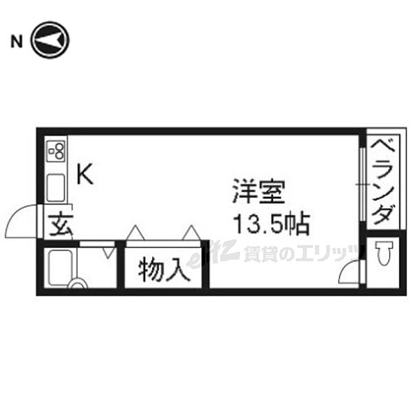 中島町マンション 101｜京都府京都市伏見区向島中島町(賃貸マンション1R・1階・25.00㎡)の写真 その2