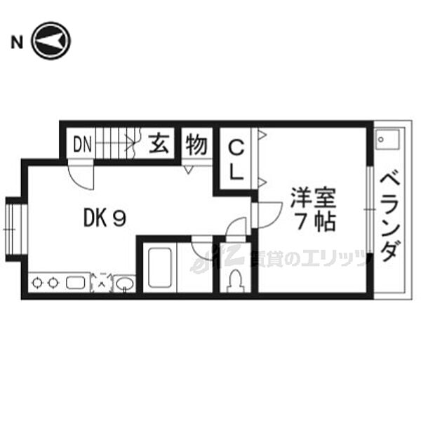 ハイツまるせ 301｜京都府京都市南区西九条西柳ノ内町(賃貸アパート1DK・3階・34.00㎡)の写真 その2