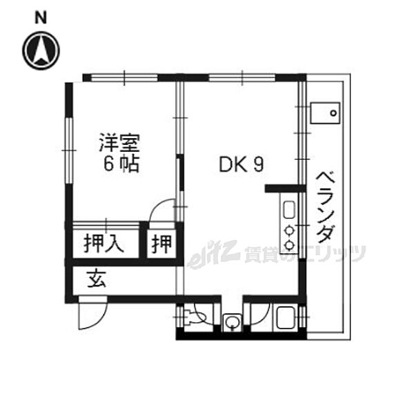 ロハス長岡京 3-D｜京都府長岡京市開田３丁目(賃貸マンション1LDK・3階・32.50㎡)の写真 その2