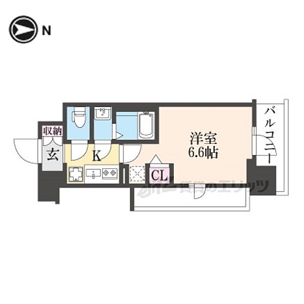 京都府京都市南区東九条西岩本町(賃貸マンション1K・8階・21.74㎡)の写真 その2