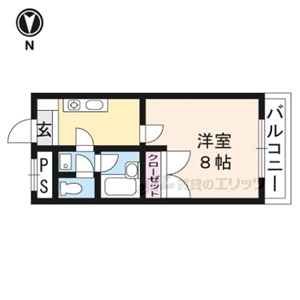 カーサ・ヴェルディ 403｜京都府長岡京市長岡３丁目(賃貸マンション1K・4階・25.00㎡)の写真 その2