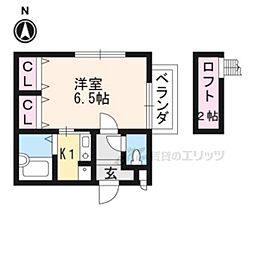 ソフィアコート 1階1Kの間取り