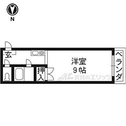 ハウスオブローゼ 3階1Kの間取り