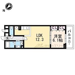 京阪本線 淀駅 バス12分 北川顔下車 徒歩6分の賃貸アパート 2階1LDKの間取り