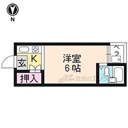 オーケーワン 3階1Kの間取り