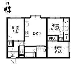 ガーデンテラス金ヶ原 3DKの間取図画像