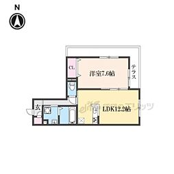 仮称）吉祥院宮ノ東マンション 1階1LDKの間取り