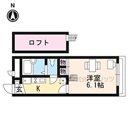 レオパレスＣＯＮＹ 2階1Kの間取り