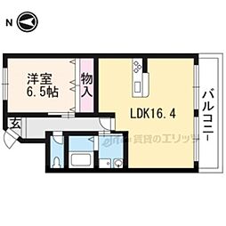 京阪本線 藤森駅 徒歩13分の賃貸マンション 4階1LDKの間取り