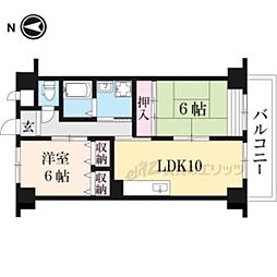 イスターナ吉祥院 2LDKの間取図画像