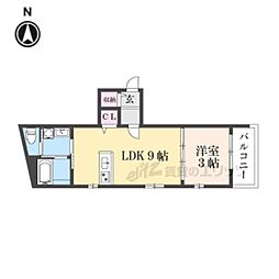 CANVAS KATSURA 1LDKの間取図画像