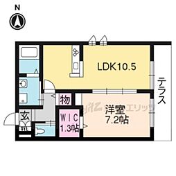 ヘーベルメゾン洛南 1LDKの間取図画像