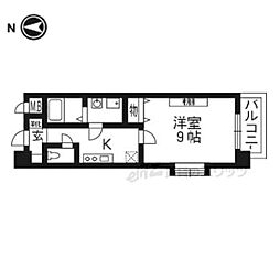 メゾンアロー 1Kの間取図画像