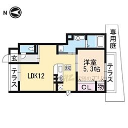 プリマベーラ綾2 1LDKの間取図画像