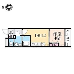 ARCA桂川 1DKの間取図画像