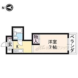 ドルチェハイム桃山 1Kの間取図画像
