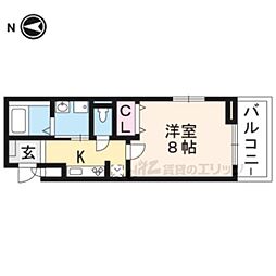 ハーバルハウス 1Kの間取図画像
