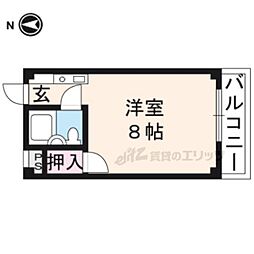 コテージ大枝 1Kの間取図画像