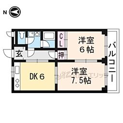 MTボーズマン 2LDKの間取図画像