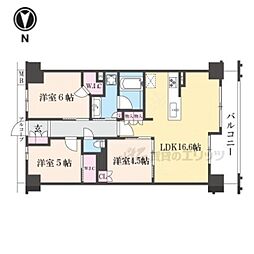 ファインレジデンス京都五条通 3LDKの間取図画像