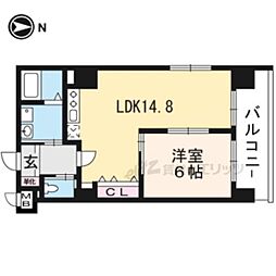 5S京都五条 1LDKの間取図画像