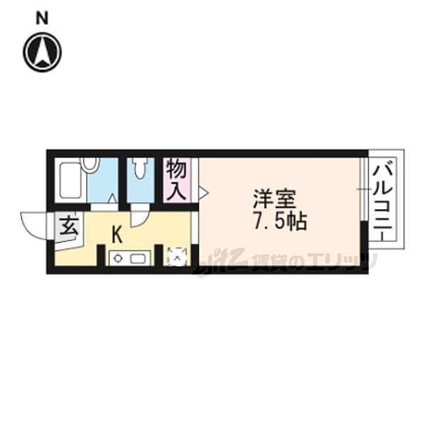 サニーハイツ中川　Ｃ棟 102｜京都府京田辺市三山木直田(賃貸アパート1K・1階・22.17㎡)の写真 その2