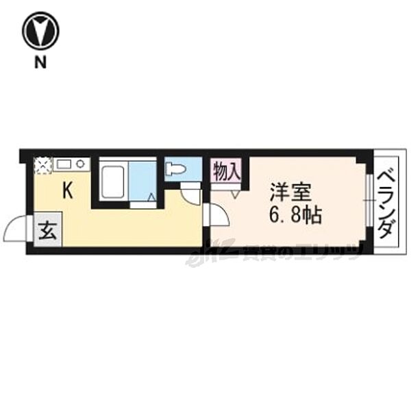 リバーサイド墨染 302｜京都府京都市伏見区墨染町(賃貸マンション1K・3階・21.00㎡)の写真 その2